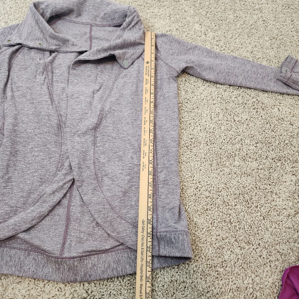 Lululemon Rulu Rally Wrap Jacket Heathered Graphite Purple Size 4 - Picture 7 of 7